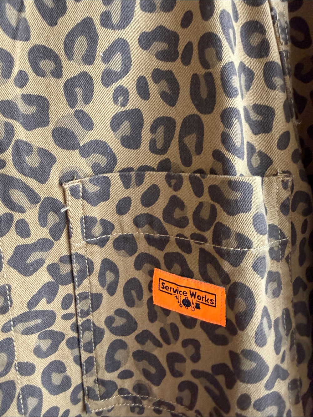 Men's Leopard Print Shirt Jacket in Brown - Picture 10 of 12